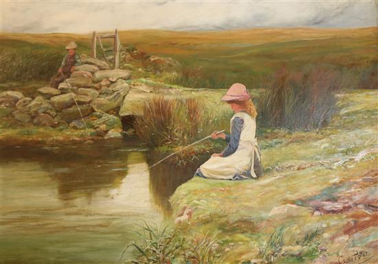 Charlie Potter (British, fl.1867-1892), oil on canvas, 60 x 90cm